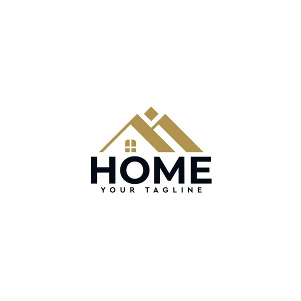 Diseño plano moderno HOME diseño de logotipo de la casa de interior — Vector de stock