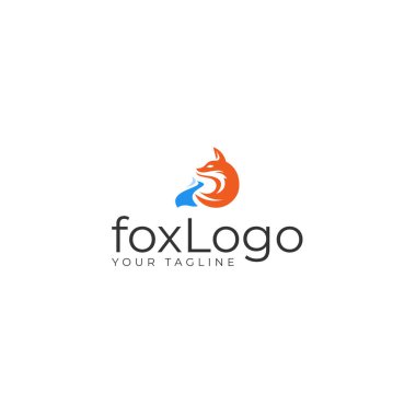 Modern düz dizayn Fox Logo yaratıcı logo tasarımı