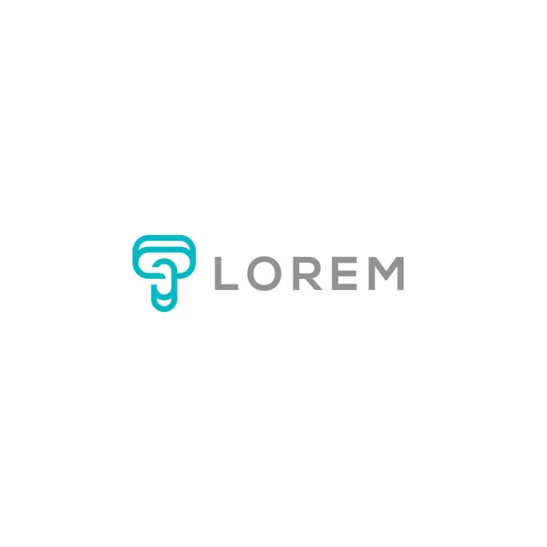 Minimalistisch design Lorem home room logo ontwerp — Stockvector