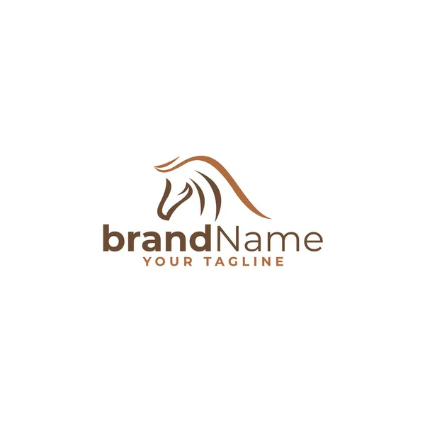 Minimalist design Brand Name horse logo design — Stockvektor