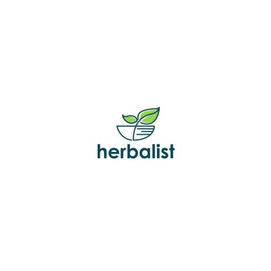 Modern tasarım renkli HerBALIST yaprak logosu tasarımı