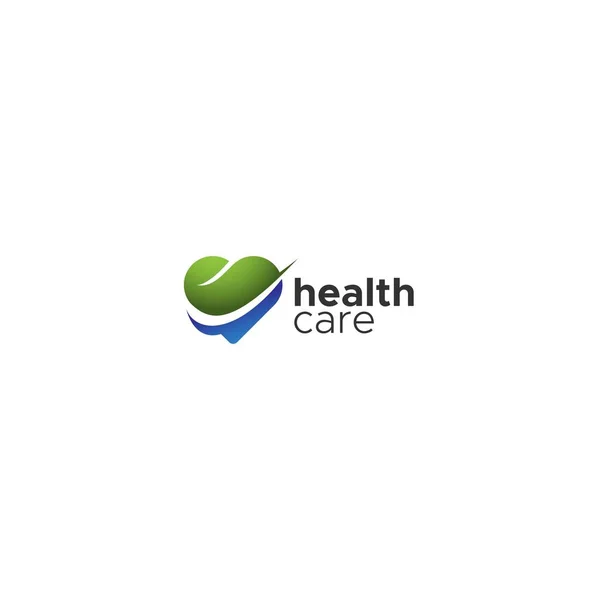 Modern flat colorful HEALTH CARE love logo design — Stock Vector