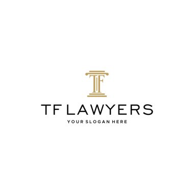Modern Harf İşareti İlk TF LAWYERS logo tasarımı