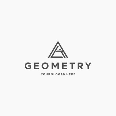 Minimalist Soyut GEOMETRY Siyah logo tasarımı