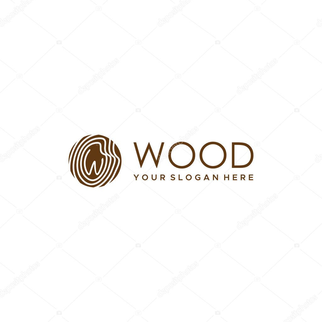 Minimalist wood Tree Plants Nature logo design 