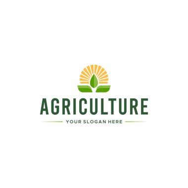 Modern tasarım AGRICULTURE ağaç yaprağı logosu tasarımı