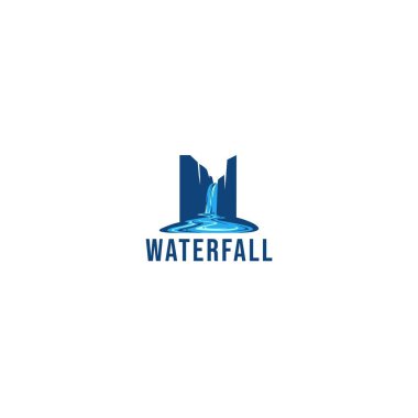 Modern design flat colorful Waterfall logo design