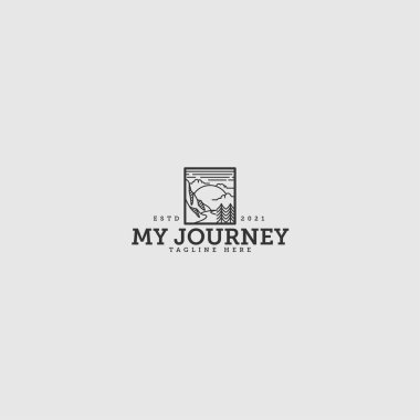 Minimalist siluet Yolculuk görüşüm logo tasarımı