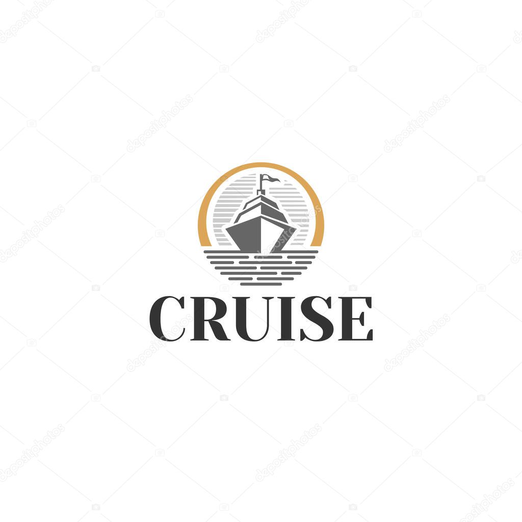 Modern CRUSE Flag Boat Sail Sailor logo design