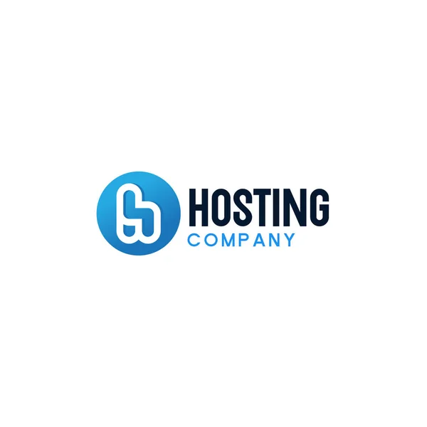 Eenvoudig ontwerp HOSTING COMPANY toekomstig logo ontwerp — Stockvector