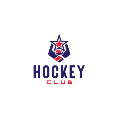 Modern renkli HOCKEY CLUB logo tasarımı