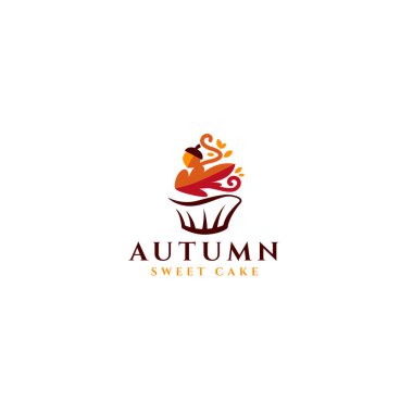 Modern Colorful AUTUMN SWEET CAKE logo design
