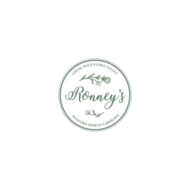 Modern flat letter mark RONNLYS flower logo design