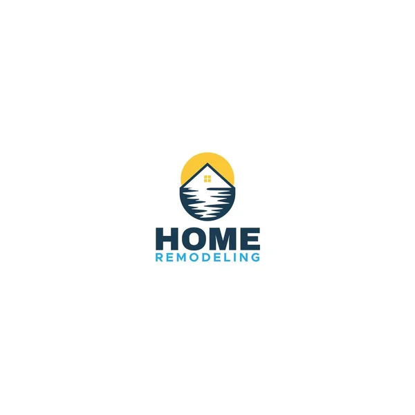 Design minimaliste et coloré du logo Home Remodeling — Image vectorielle