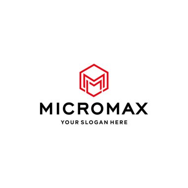 düz harf işareti ilk M MICROMAX logo tasarımı