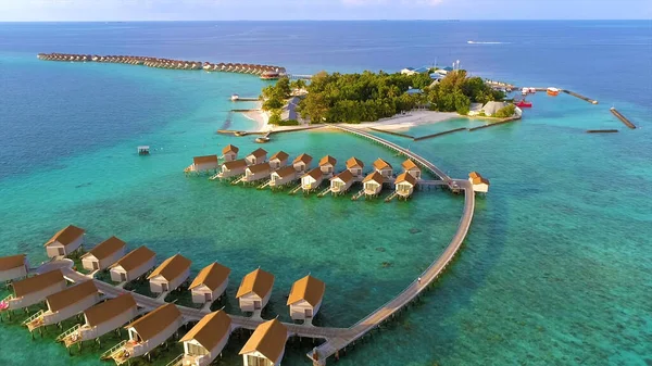 Прекрасный Отель Мальдивах Романтического Отдыха — стоковое фото