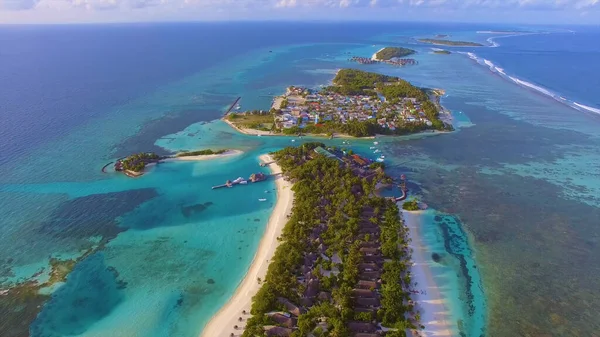 Курортные Острова Тихом Океане Медовый Месяц Мальдивах — стоковое фото