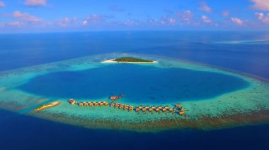 Maldivler 'de bir yanardağın ağzı.