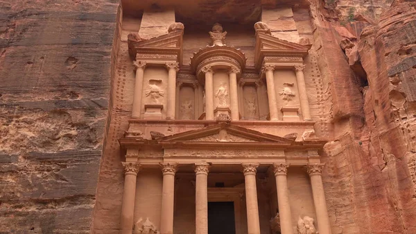 Edificio Del Tesoro Petra Jordania Patrimonio Humanidad — Foto de Stock