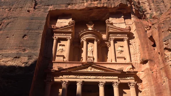 Edificio Del Tesoro Petra Jordania Patrimonio Humanidad — Foto de Stock