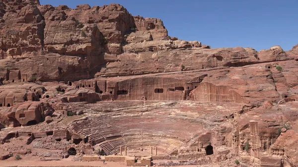 Calle Las Fachadas Petra Jordania Patrimonio Humanidad — Foto de Stock