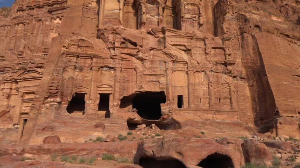 Royal Tombs Street Facades Petra Jordan World Heritage Site — 스톡 사진