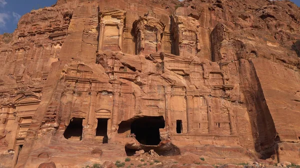 Túmulos Reais Rua Das Fachadas Petra Jordânia Património Mundial — Fotografia de Stock