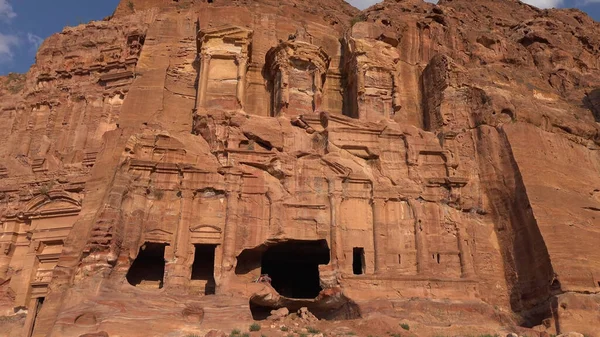 Petra Daki Kraliyet Mezarları Cepheler Sokağı Ürdün Dünya Mirası Bölgesi — Stok fotoğraf
