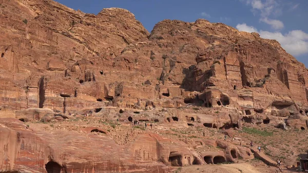 Túmulos Reais Rua Das Fachadas Petra Jordânia Património Mundial — Fotografia de Stock