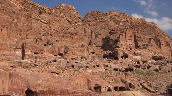 Tombe Reali Delle Facciate Petra Giordania Patrimonio Dell Umanità — Foto Stock