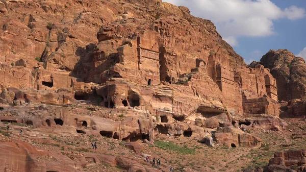 Koninklijke Graven Straat Van Gevels Petra Jordanië World Heritage Site — Stockfoto