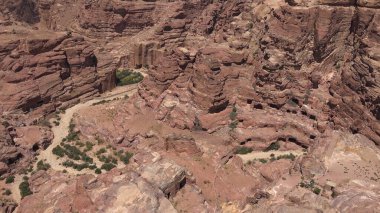 Petra 'daki Habis Şatosu' nun etrafında Ürdün, Dünya Mirası Bölgesi