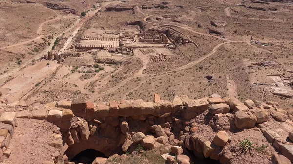 Petra Daki Habis Şatosu Nun Etrafında Ürdün Dünya Mirası Bölgesi — Stok fotoğraf