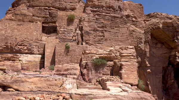 Alrededor Del Castillo Crussader Habis Petra Jordania Patrimonio Humanidad —  Fotos de Stock