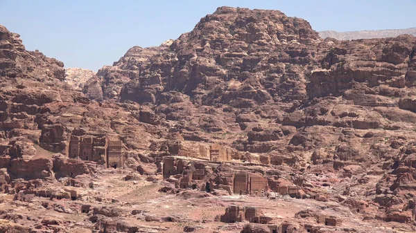 Rondom Het Kruisvaarderskasteel Habis Petra Jordanië Werelderfgoed — Stockfoto