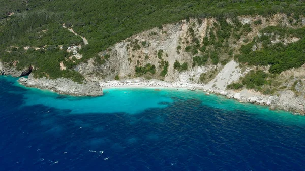 Lefkada Beaches Notable Sheer Cliffs Turquoise Water Greece — Stock Photo, Image