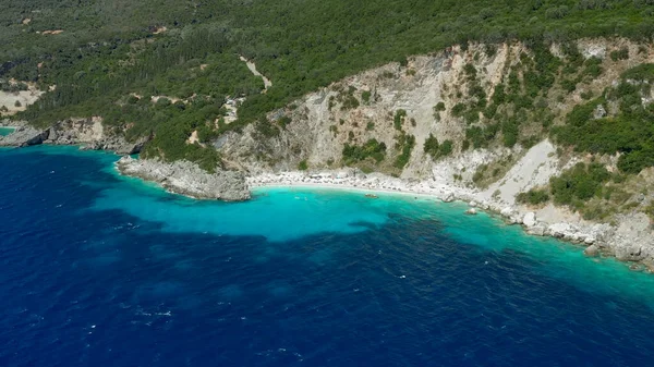 Лефкада Пляжі Відомі Своїми Стрімкими Скелями Бірюзовою Водою Греція — стокове фото