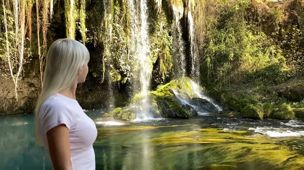 Duden Wasserfälle Eine Kaskade Von Wasserfällen Der Stadt Antalya Provinz — Stockfoto