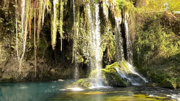 Duden Waterfalls Una Cascata Cascate All Interno Della Città Antalya — Foto Stock
