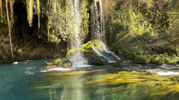 Duden Wasserfälle Eine Kaskade Von Wasserfällen Der Stadt Antalya Provinz — Stockfoto