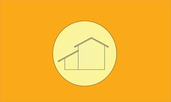 Desain Logo Ilustrasi Rumah Klasik - Stok Vektor