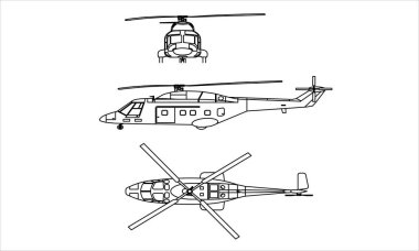 Helikopter robot resim vektör tasarımı