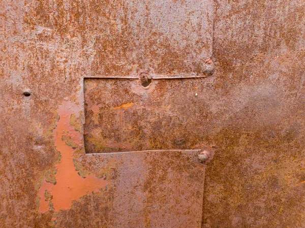 Close Rusty Old Poorly Made Metal Surface Texture — Stock Photo, Image