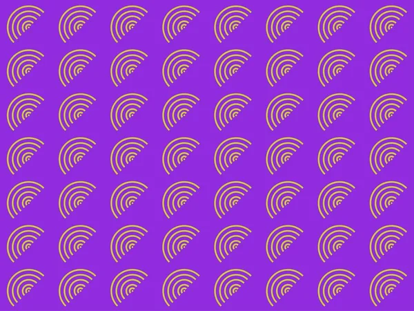 半分のベクトルパターンで切り取られた円 単純な幾何学的な形状のレトロスタイルのパターン図 シームレスな背景パターンを繰り返し — ストックベクタ