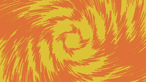 竜巻のようなねじれ効果を持つ現代的な背景パターンのデザイン 鮮やかな色とダイナミックな形状を持つ抽象絵画の背景デザイン オレンジと黄色のテーマ — ストックベクタ