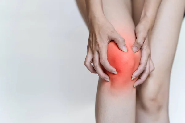 Knees Painful Due Rheumatoid Arthritis Exercise Injuries — Stok fotoğraf