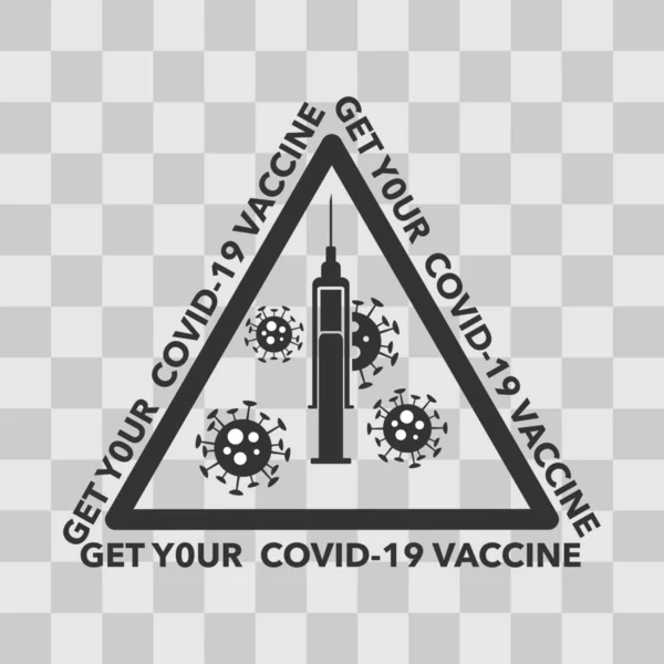 Значок Вакцины Covid Изолированный Значок Прозрачного Векторная Иллюстрация — стоковый вектор