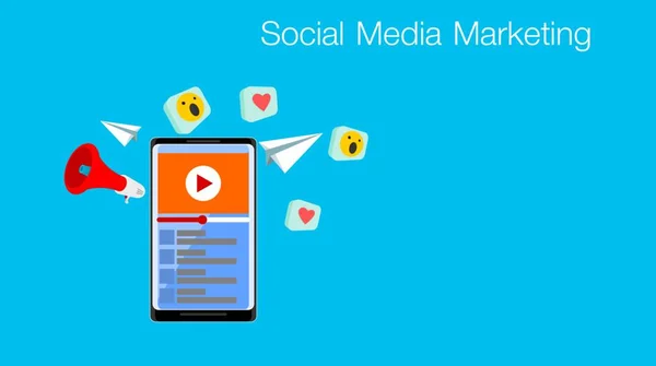 Sosyal Medya Pazarlaması Dijital Pazarlama Dijital Teknolojiler Çevrimiçi Reklamcılık Çevrimiçi — Stok Vektör