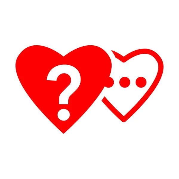 Icono Amor Hablar Consultar Responder Preguntas Sobre Vector Icono Amor — Vector de stock