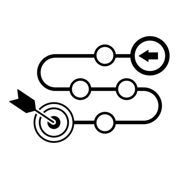 Product roadmap or project development roadmap vector icon for app and website